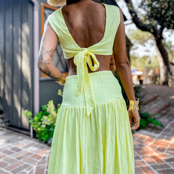 Bohemian Lemon Yellow Two Piece Set - Picture 8 of 13